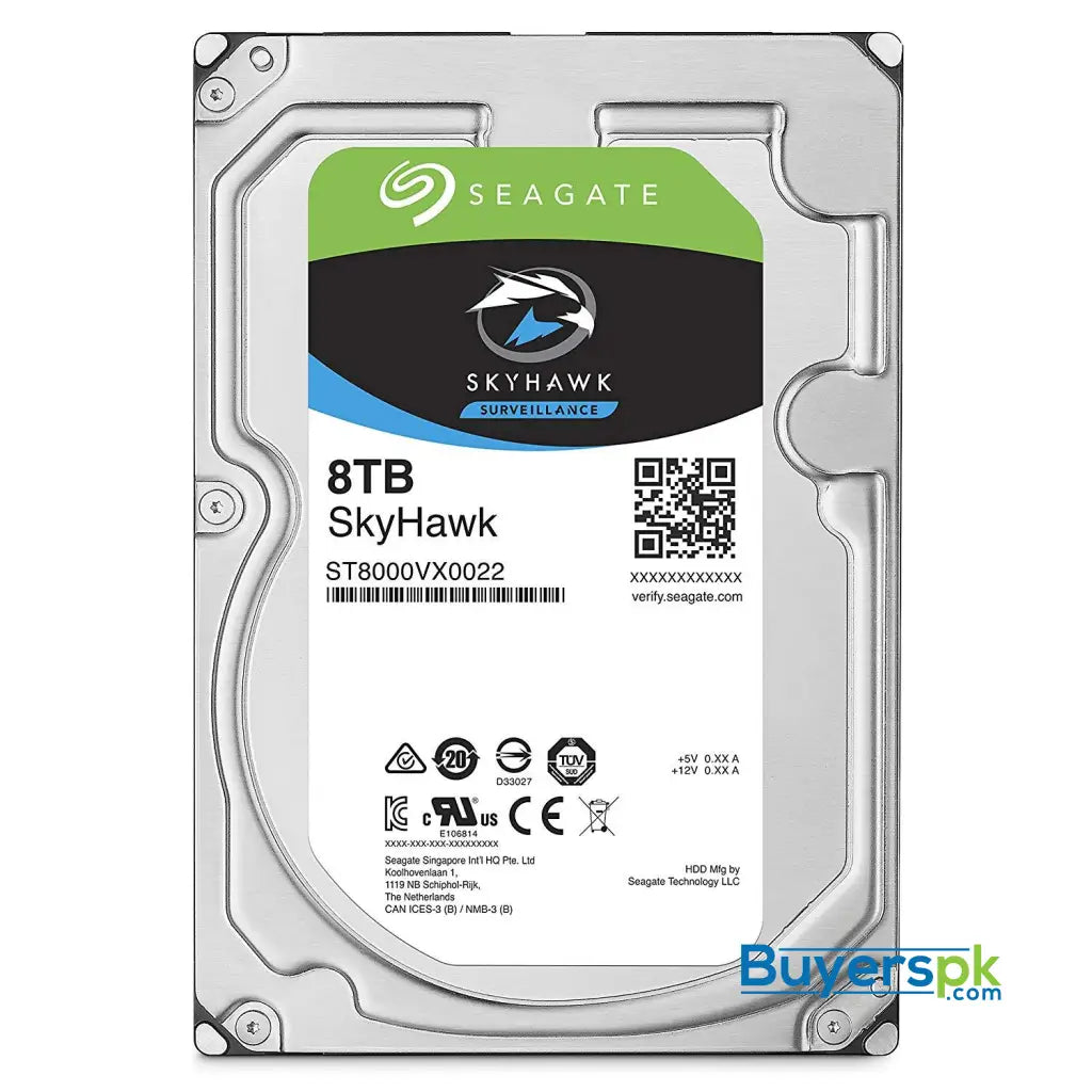 Seagate SkyHawk 8TB Surveillance Hard Drive - SATA 6Gb/s 256MB Cache 3.5-Inch Internal Drive (ST8000VX0022) 3 Yrs Warranty - Hard Drive Seagate SkyHawk 8TB Surveillance Hard Drive - SATA 6Gb/s 256MB Cache 3.5-Inch Internal Drive (ST8000VX0022) 3 Yrs Warranty - Hard Drive